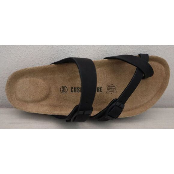 Cushionaire 779601 Women's Sz 9.5M Black Luna Cork Footbed Sandals - Picture 7 of 15